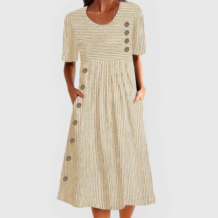 Celyn – Robe midi à rayures