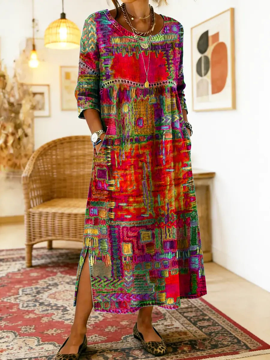 Isabelle - Robe à motif artistique