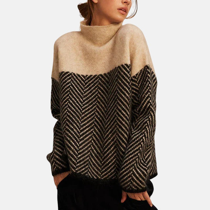 Eva - Pull en maille à chevrons