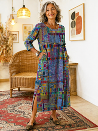 Isabelle - Robe à motif artistique
